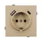 Минифото #2 товара Механизм розетки с USB зарядкой SCT-TENDO-MUAC-SFPL-GD (230V, 16A) (Arlight, Матовый песочный)