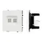 Минифото #1 товара Механизм сдвоенной компьютерной розетки SCT-NOBE-MPC2-SFPL-WH (RJ-45, CAT6) (Arlight, Белый кварц)