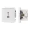 Минифото #1 товара Механизм USB розетки SCT-TENDO-MUAC-SFPL-WH (5V, 3A, QC3) (Arlight, Матовый белый)