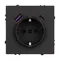 Минифото #3 товара Механизм розетки с USB зарядкой SCT-NOBE-MUAC-SFPL-BK (230V, 16A) (Arlight, Черный оникс)