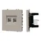 Минифото #1 товара Механизм сдвоенной телефонной розетки SCT-NOBE-MTL2-SFPL-CA (RJ-11, 4C) (Arlight, Кашемир)