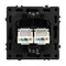 Минифото #2 товара Механизм сдвоенной компьютерной розетки SCT-NOBE-MPC2-SFPL-GR (RJ-45, CAT6) (Arlight, Серый базальт)