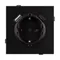 Минифото #2 товара Механизм розетки с USB зарядкой SCT-TENDO-MUAC-PL-BK (230V, 16A) (Arlight, Черный)