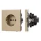 Минифото #1 товара Механизм электрической розетки SCT-TENDO-MEU1-SFPL-GD (230V, 16A) (Arlight, Матовый песочный)