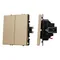 Минифото #1 товара ARL NOBE Выключатель 2 кл софт-тач золотой песок SWT-MK02-SFPL-GD (250V, 10A) (Arlight, -)